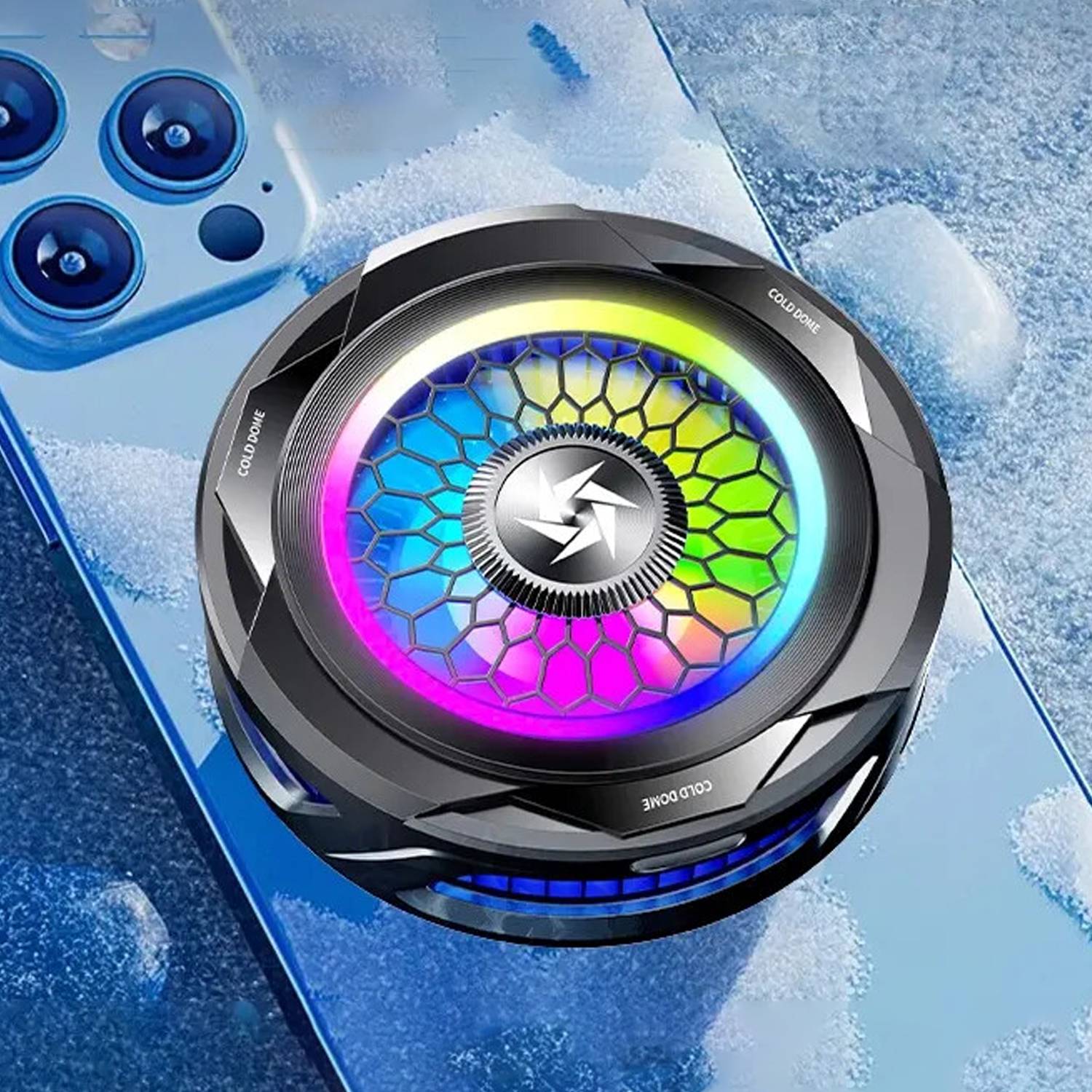 SL-81 2-in-1 Rechargeable Magnetic Phone Cooler – Ice Semiconductor RGB Gaming Cooling Fan
