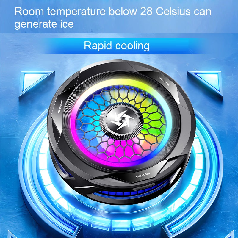 SL-81 2-in-1 Rechargeable Magnetic Phone Cooler – Ice Semiconductor RGB Gaming Cooling Fan