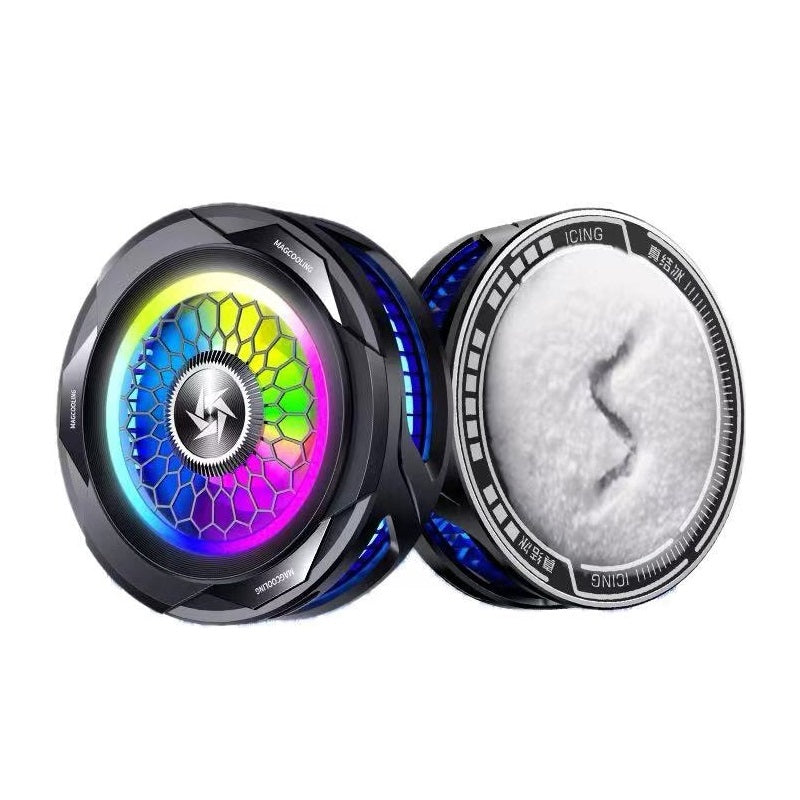 SL-81 2-in-1 Rechargeable Magnetic Phone Cooler – Ice Semiconductor RGB Gaming Cooling Fan